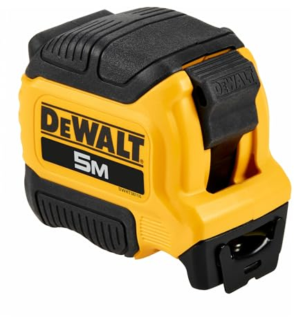 DeWALT Compact Series Tape Measure 5m (Width 28mm) (Metric Only) 3m of extended reach allows easy one person work finger brake for ultimate blade control Accuracy: EC Class II