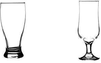 Ravenhead Entertain Set of 4 53cl Beer Glasses, Multicolour & 41.295 Tulip Sleeve Stemmed Beer Glass 35 cl, Pack of 4