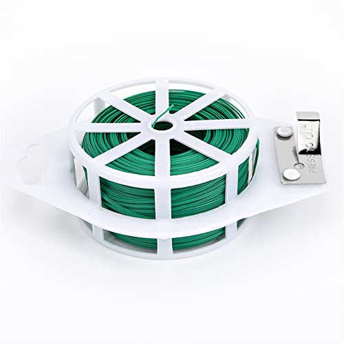 HOTMNTY Filo di Fissaggio per Piante da Giardino, Filo per Giardinaggio, Cravatta da Giardino, Cavi di Piante da Giardino, Fascette per Piante da Giardino in Plastica Verde, Piante Legacci, 20 Metri