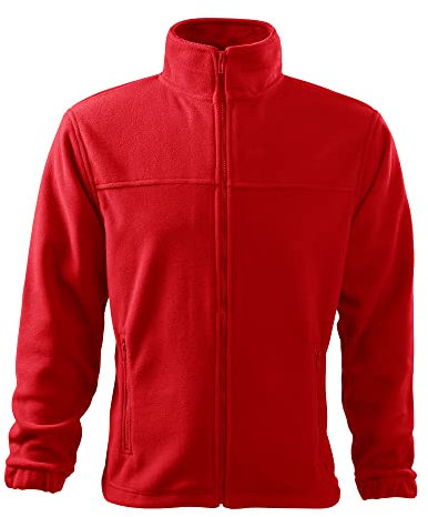 DELUNO Rot Herren Outdoor Fleecejacke - sehr warm - Neu - Rot Blau Grau Weis (501-M-Rot)