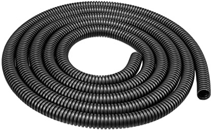 DMiotech 8,5mmx11,5mmx2,5m Tubo Corrugato in PP Non-Split per Uso Interno ed Esterno ad Alta Temperatura Guaine per Cavi Automobilistici Gestione Cavi Interni ed Esterni