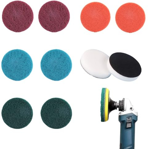 10 Stk Reinigung Pad Bürste Set kompatibel mit Bosch Home and Garden Akku Reinigungsbürste UniversalBrush(2x Mikrofaserpad,2x Küchenpad,2x Schaumstoffunterlage,2x Hochleistungspad,2x Mehrzweck-Pads)