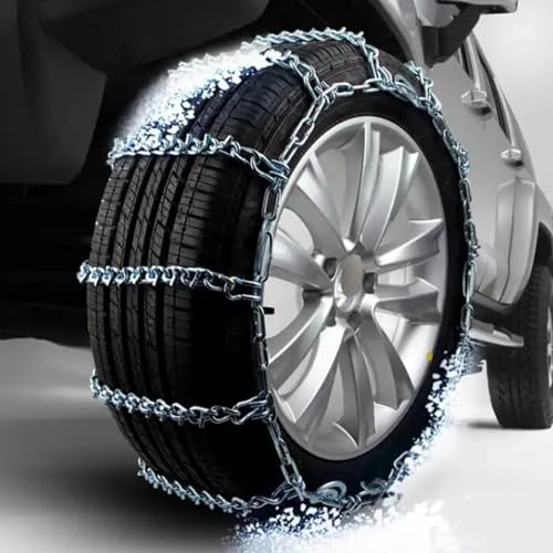 Schneeketten Universal, 2-teilige Rutschfeste Schnee Notfalltraktionsfahrzeug Winter Schneereifen Schneekette, für Reifenbreite 155 mm-275 mm (Size : 205)
