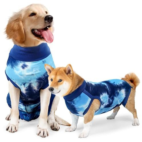 KIVIQ Traje de perro Genesungsanzug für Hunde nach Einer Operation, Anti-Lecken-Hundekleidung, kastrierte Kleidung für Hunde, kuscheliger Anzug, Hundekegel-Alternative