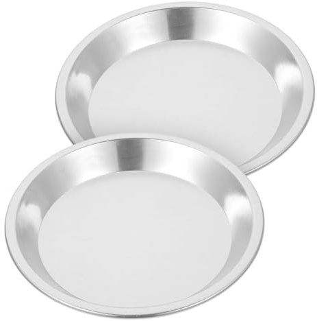 Garneck 6-inch Aluminum Alloy Pizza Pan Set Anodized Wear-Resistant Metal Baking Tray Heat-Resistant Non-Stick Oven Pan for Kitchen and Restaurant 2pcs Multifunctional Pie and Pancake