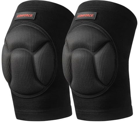 Volleyball Knieschützer, Kollisionsvermeidung, Kompression, Unisex L | Kollisionsschützende Kompressions-Knieschutzhülse, schützt bei Volleyball, Fußball, Tanz & Yoga – für Männer, Frauen, Kinder
