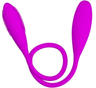 Doppio dildo, coppia vibratore 7 modalità a doppio dildo a doppia prova di sibone sibone vibratore sicuro dildo a doppia estremità per coppie clitoride, vibratore silicone, vibratore di coppie