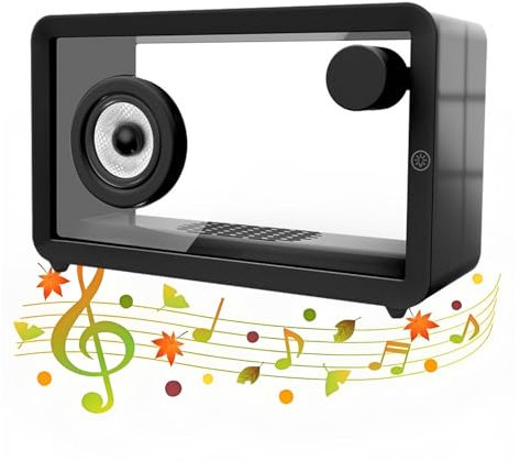 Altavoces Bluetooth Transparentes, Configuraciones de Luz Ambiental Coloridas, Sistema de Sonido Envolvente Inalámbrico, Adecuados for Familias y Viajes de Campamento(Black)