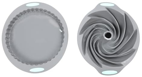 Zerodis 2 Teglie da Forno, Rivestimento Antiaderente Teglia da Forno Pulizia Senza Sforzo Forni Microonde Teglia per Crostate in Silicone Teglia per Tortiera Rotonda Scanalata Facile da