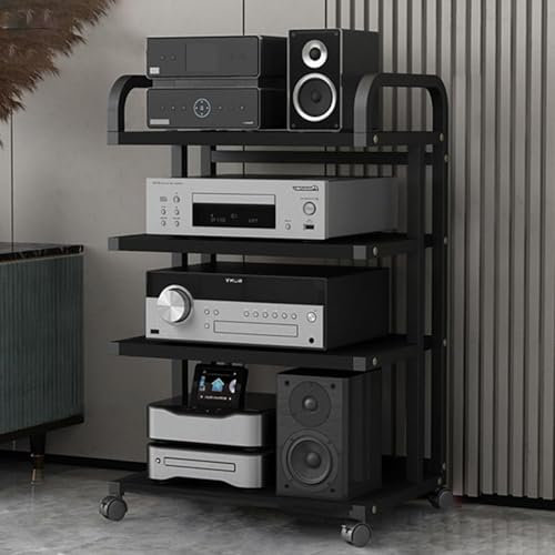 HYDTGZ Soporte para Reproductor de Discos de Audio Vídeo, Estante para Consola de Videojuegos DVD, para el Hogar, la Oficina el Cine,A,50x40x85.5cm