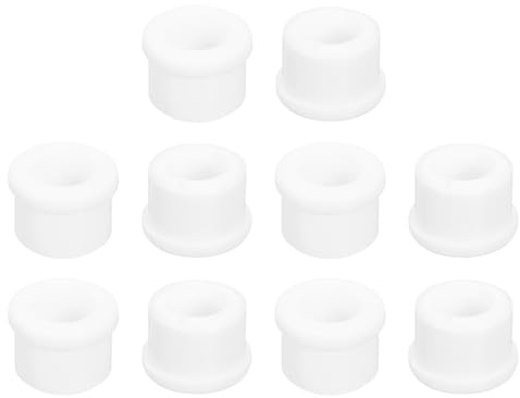 QUARKZMAN 12 Pezzi Occhielli in Gomma 15mm Foro di Perforazione, Passacavi Guarnizione 10mm ID Gommini Passacavo Scrivania Bianco Siliconica per Tappo Organizzare Filo Cablaggio Casa Auto