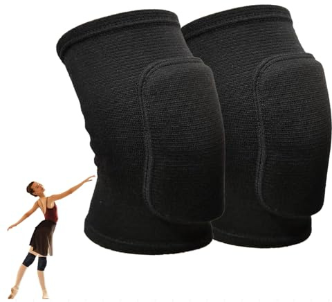 CUEMOON Knieschoner Tanzen, Volleyball Knieschoner Damen S, Schwamm Rutschfest Knieschützer, Knee Pads für Tanzen, Reinigung, Sport, Yoga