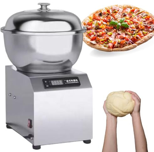 Impastatrice da Tavolo in Acciaio Inox, impastatrice Commerciale, 1800 W, Macchina impastatrice elettrica, Funzione di temporizzazione, Doppia Rotazione, per panetteria, Ristorante, 5 kg, 22