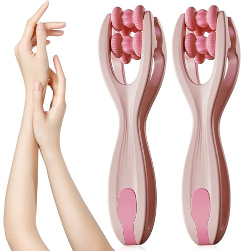 2 Stück Double Roller Finger Massage Hand und Fingermassagegerät,Fingerroller-Massagegerät, Handmassagegeräte,Finger Massage Roller für Muskel Entspannen, Arthritis, Stressabbau Wrists