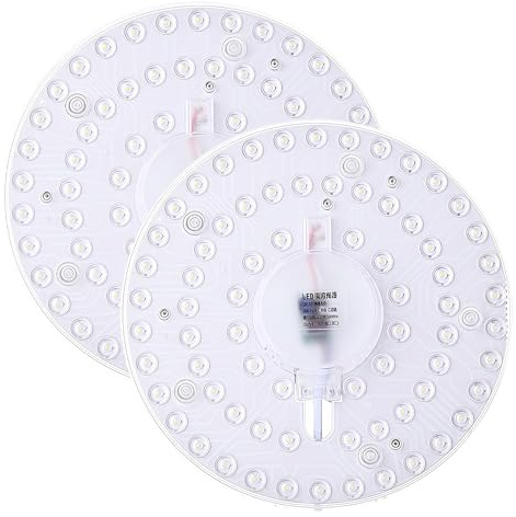 Modulo LED da 24 W, kit di conversione: 2 pezzi, modulo ad anello a LED con supporto magnetico per plafoniere, bianco naturale, 4000 K, alta luminosità, forma di ricambio per sala da pranzo, camera da