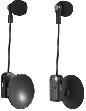 Dilwe Microfono Strumento Wireless, Ricevitore da 2,4 G con Ventosa per la Fisarmonica del Violoncello di Violino, Riduzione del Rumore, (1 ricevitore con 2 microfoni)