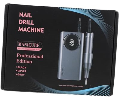 SOIMISS Penna per Lucidatura Unghie Ricaricabile USB Display Digitale Strumento Portatile per Manicure e Pedicure Adatta a Professionisti e Principianti Levigatore per Nail Art Silenzioso