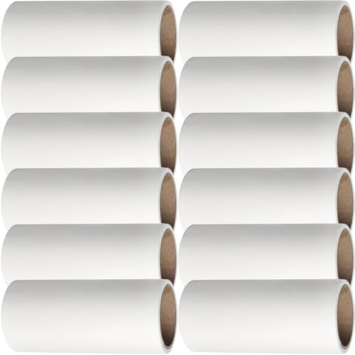 Cabilock Quitapelusas Portátil para Mascotas Rodillo de Mano, 12 Piezas 40 Hojas por Rollo, Práctico Removedor de Pelo para Cachorros y Sofás, Accesorio Doméstico Esencial para Eliminar