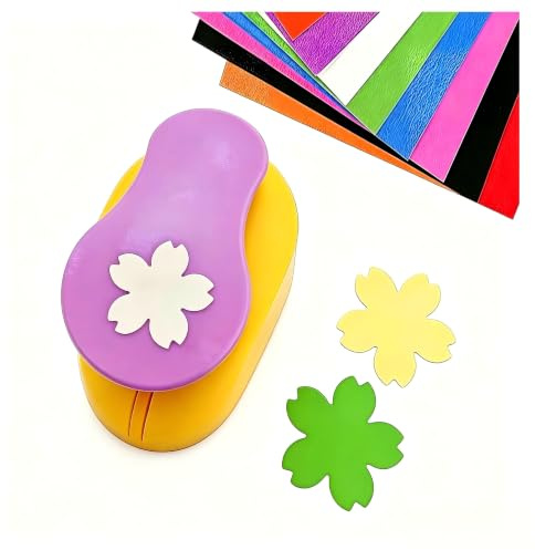 Stanzer Kirschblüten 50mm Papierstanzer Motivstanzer Rund Papier Ausstanzer Stanzer Kreis Motivlocher Ausstanzer Set für Geschenkanhänger Basteln Scrapbooking Fotos Grußkarten