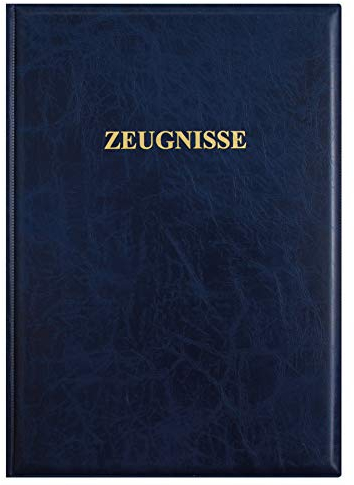 Zeugnismappe - mit 12 A4 Klarsichthüllen, dokumentenecht - Dokumentenmappe (Dunkelblau)