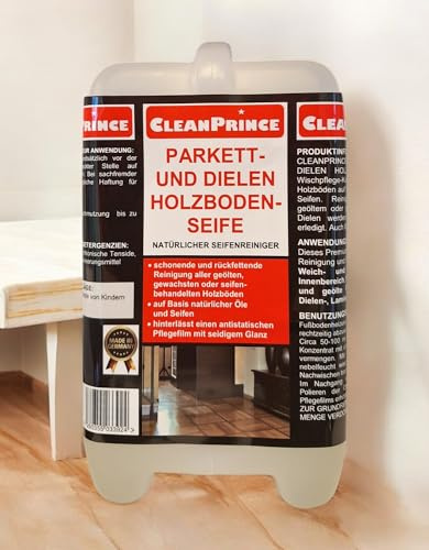 2 Liter Holzseife Holzbodenseife Holzboden Seife Reiniger Reinigungsmittel gewachste seifenbehandelte Holzböden, Wischpflege