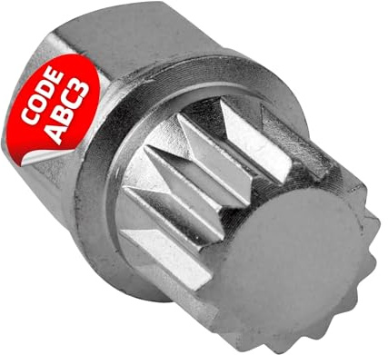 SW-Stahl 02382L-16 Felgenschloss Adapter ABC3 I geeignet für VW I Felgenschlösser lösen I Radsicherung Felgenschloss Demontage Werkzeug I Felgenschloss Ausdreher I Felgensicherung Schlüssel