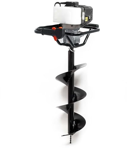 Wiltec Mototrivella a Benzina, Motore a 2 Tempi 1,9 CV 1,4kW 52ccm, con Punta elicoidale Ø250mm