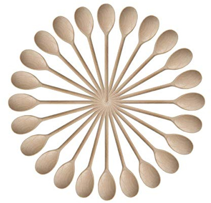 Kitchen Wooden Spoons Mixing Baking Serving Utensils Puppets 12 inch - Set of 24 ROUNDSQUARE