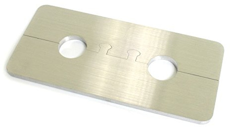 EXKLUSIVE EDELSTAHL Heizkörper Rosette ECKIG Ben Doppelrosette für HEIZUNG (Rohrdurchmesser: 20mm)