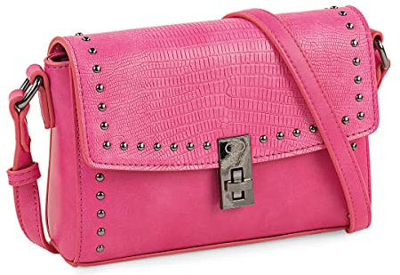 SKPAT - Sac À Main Femme Élégant, Sac Bandoulière Femme Cuir, Sac Femme Tendance, Sac À Main Femme Chic, Sac A Main Femmes Bandoulieres, Fuchsia