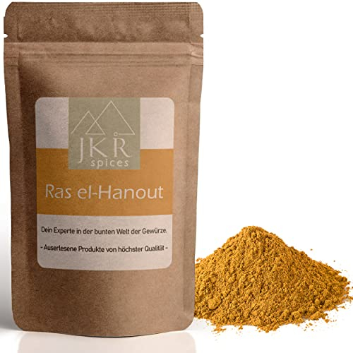 JKR Spices® 250g Ras el Hanout Gewürzmischung - Ideal für marokkanische, orientalische Gerichte - vegan - für Gemüse, Fisch, Fleisch, Couscous Gewürz | 100% natürlich ohne Zusätze