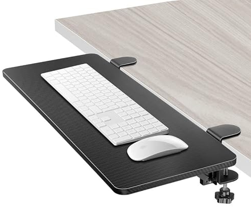 VAYDEER Ergonomische Schreibtischverlängerung,Tischverlängerung, desk extender,Klemm-Mausablage, Tastaturablage,Armlehnenregal, Computertischverlängerung, Unterstützung für den Ellenbogenarm (Schwarz)