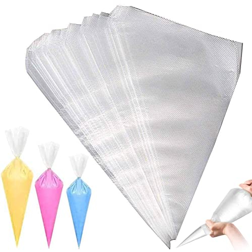Van Der Linn Disposable Icing Piping Bags Cake Decorating Plastic (25, Large (250mm x 390mm))