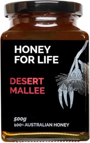 Honey for Life Desert Mallee TA20 > Manuka Honey Medical Grade MGO800 500g | Glass Jar - Stronger than Medical Grade Manuka Honey MGO 800+ - Raw Real Pure Cold Pressed West Australian Honey 500g