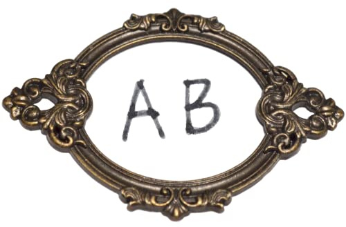 10 Stück antike Etikettenrahmen Bronze Schublade Etikettenhalter Datei Name Kartenhalter für Büro Akten Etui Bibliothek Box Medizin Apotheke Schrank Apotheke Schublade (Länge: 6,5 cm, Breite: 3,5 cm)