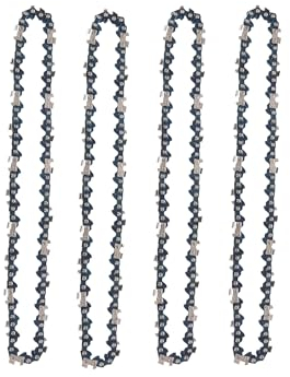 AICOYA 4 Stück Sägeketten 1/4 45 Antriebsglieder 1.1mm kompatibel mit 8 Kettensäge 24cm bar