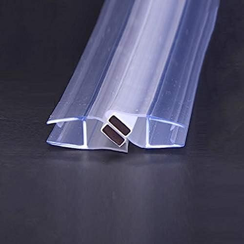 Die 2pcs Caoutchouc D'étanchéité pour Écran De Douche, Bande D'étanchéité pour Écran De Douche, avec Joint Magnétique De Porte D'écran De Douche De Bain en PVC Transparent pour Verre De 6/8/10/12 Mm,