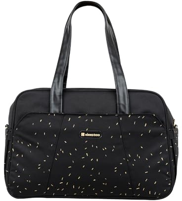 Kikkaboo Wickeltasche Chelsea mit Wickelunterlage, Seitentaschen, Thermofach, Farbe:schwarz gemustert