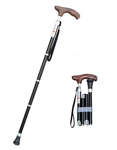 Gehstock für ältere Menschen, Faltbare Krücken aus Aluminiumlegierung, ultraleichte Trekkingstöcke für Outdoor-Reisen, vinifiziert