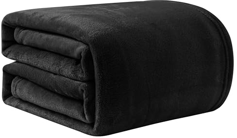 Good Nite Kuscheldecke Flauschig Decke Tagesdecken Sofadecke Wohndecke Fleecedecke 130x150cm Schwarz Soft Warme Decken Fluffy Blanket