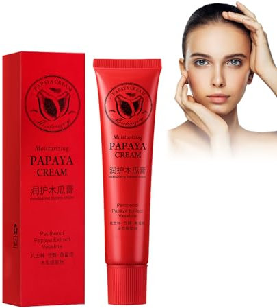 Horuili® Papaya Salbe, Papaya Nährender Feuchtigkeits-Lippenbalsam, Mehrzweck-Papaya-Feuchtigkeitssalbe, Geeignet für Lippen, Arme, Hände und Beine, Hautreparaturcreme