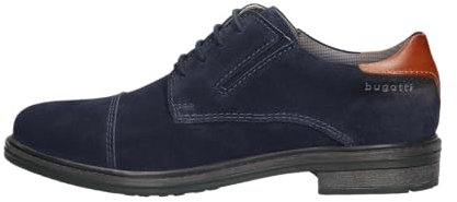 bugatti Herren Businessschuhe, Männer Schnürer,Freizeit,Schnuerschuhe,Schnuerer,straßenschuhe,Strassenschuhe,Dark Blue (4100),44 EU / 9.5 UK