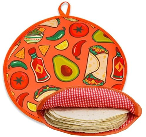 Oaygat 12 Inch Tortilla Warmer Pouch Microwavable Tortilla Warmer Bag Tortilla Holder Warmer Pouch Insulated Bag Microwave Tortilla Heater Pouch Insulated Heat Keeper for Corn, Flour Taco, Burrito