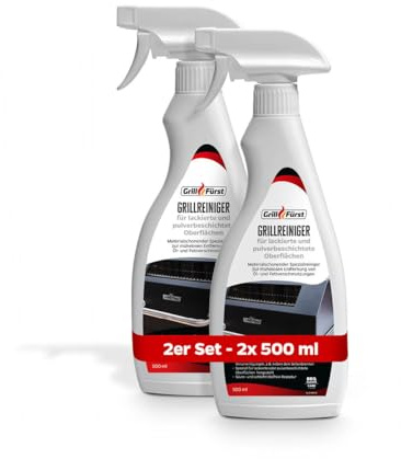 Grillfürst Grillreiniger für lackierte und pulverbeschichtete Oberflächen, 2 x 500 ml