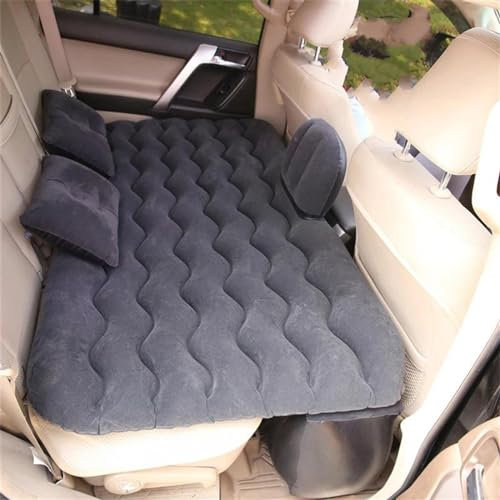 GYTTAK Auto Aufblasbares Bett 70 * 130 cm Auto Luftmatratze Aufblasbare Rückenlehne Für Sitz Reisebett Luftbett Multifunktionale Isomatte Sofakissen Outdoor Camping Matte Kissen(Black)