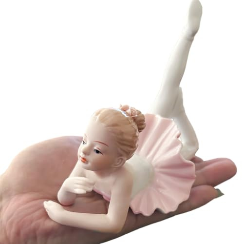 MTME Porzellan-Figuren, Tänzerin, Erinnerungsstücke, Geschenke, Skulptur, Heimdekoration (Fliege, Rosa)