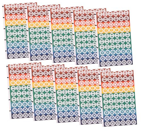 Parliky 30blätter Bunte Aufkleber Für Scrapbooking Klassifizierungsaufkleber Für Notizbücher Haftetiketten Für Kreative Projekte Langlebige Selbstklebende Etiketten