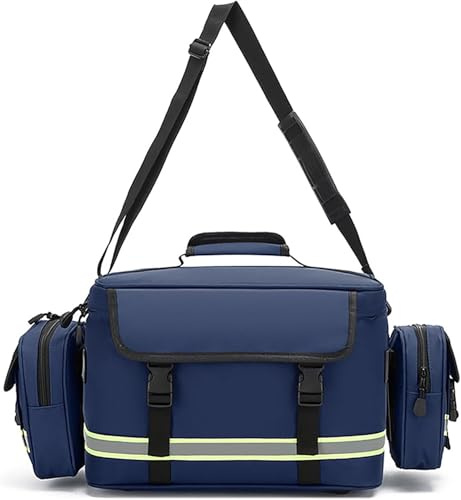 Tragbares rotes Erste-Hilfe-Set, professionelle medizinische Tasche große Kapazität wasserdicht Notfall Responder Trauma Tasche, mit Innenfächer, für Home Health Krankenschwester, Community Care, EMT,