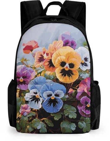 DPgUfPV Laptop Backpack for Men Women Lightweight Backpack Orchid Flower Butterfly Daypack Rucksack with Compartment Laptop Bag