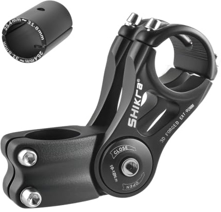 TRIWONDER Lenkervorbau verstellbar 60°, 25.4mm/31.8mm, 90mm 110mm 130mm, Aluminium Fahrrad Vorbau, Kompatibel mit BMX MTB Rennrad